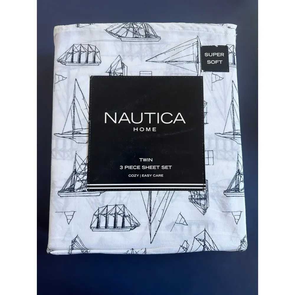 NWT Nautica Home Sheet Set – Nautical Sailboat Design